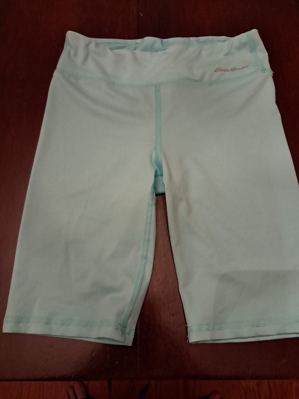 Eddie Bauer Mint Green High-Rise Bike Shorts